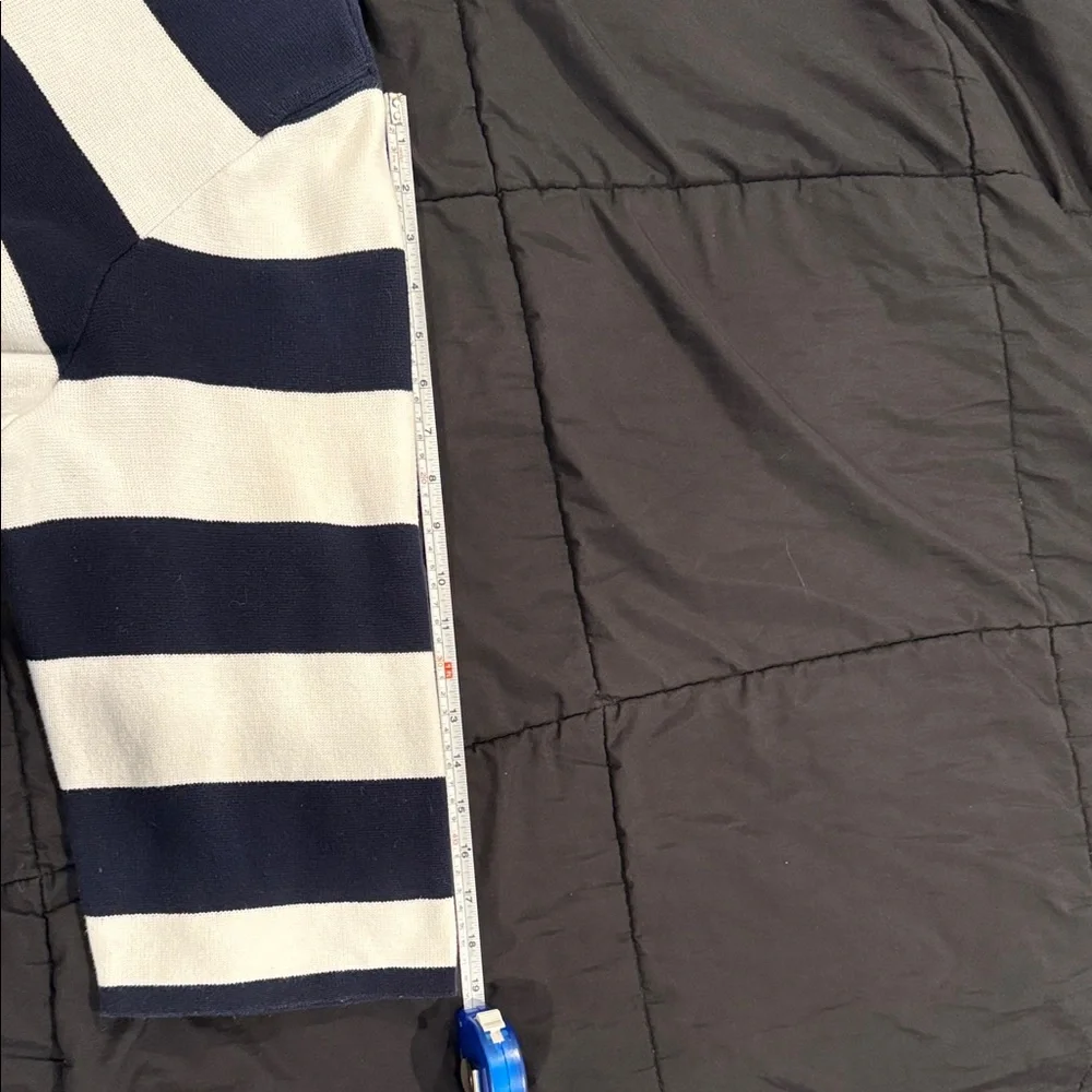 Lauren by Ralph Lauren Navy & White Striped Button sweater cardigan sz 3x - Picture 8 of 9